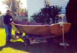 Electric Skiff 15 on the trailer