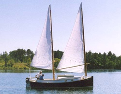 A Catbird 18 with a hull stretched to 21