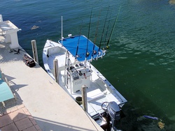 View from above on Outboard Dory 18