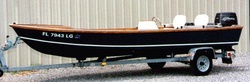 Outboard Skiff 18 on the trailer