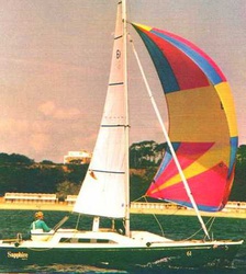 Sailing with spinnaker