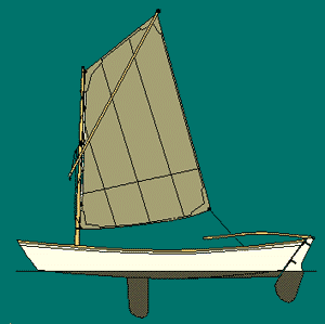 Dory 12. [D12] Sailing traditional type dory. Oars or sail