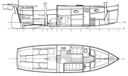 Trailer Sailer 32 by Chesapeake Marine Design