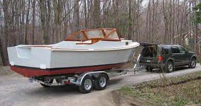 Bay Power Cruiser 23 on the trailer