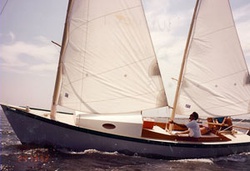 Sailing with jib down