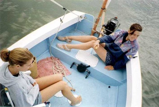 Girl at helm