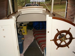 Looking in to cabin