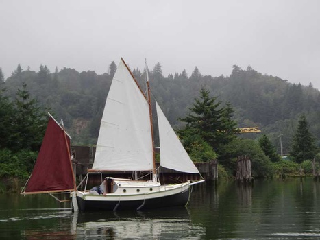 Yawl rigged Penguin sailing